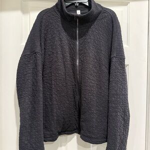 Lululemon Black Textured Zip-Up Jacket
